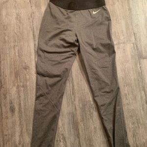 Nike pro full length grey leggings